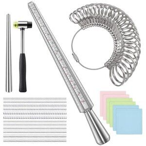 Ring Sizer Measuring Tool, IKOCO Ring Sizing kit with Rubber Hammer, Jewelry